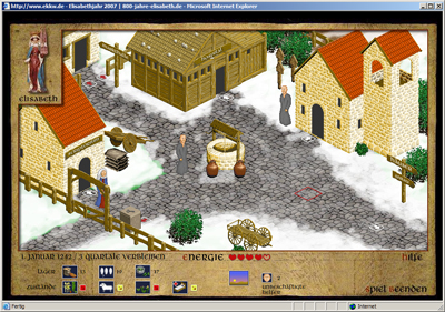 Screenshot von dem Elsiabeht-Spiel, http://www.elisabethspiel.de/