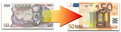 50 ATS vs 50 EUR