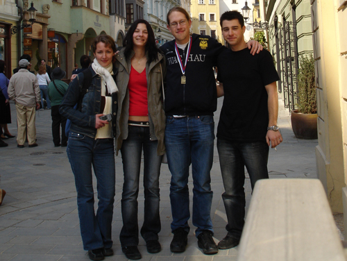 v.l.n.r: Zuzana, Petra, mein Wenigkeit und Stefan