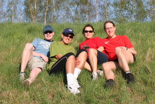 Gruppenfoto: (v.l.n.r.) Thomas, Daniela, Jeane und Dominik