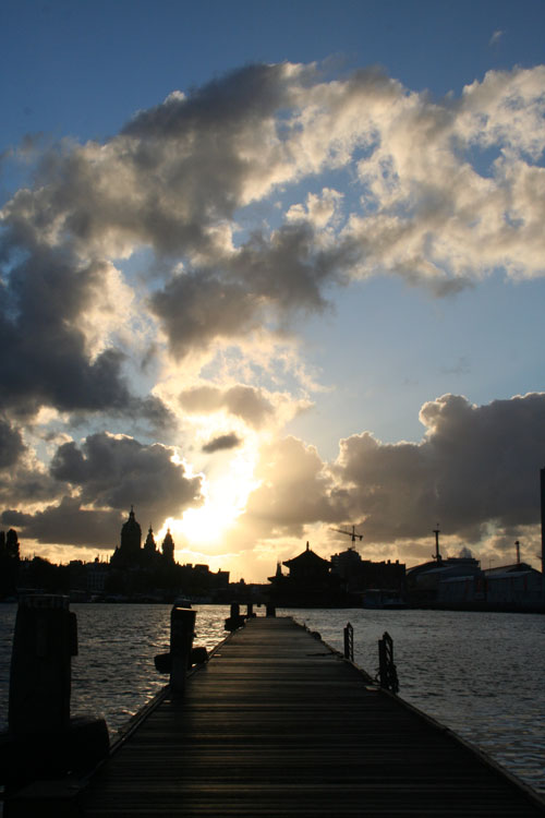 Ein Sonnenuntergang in Amsterdam