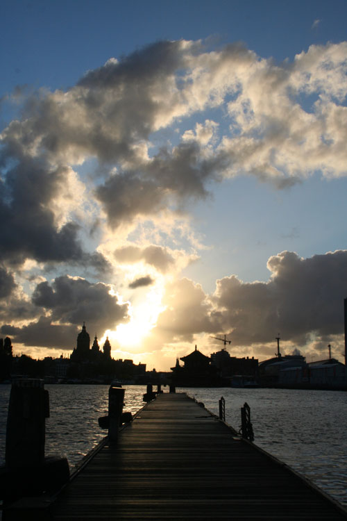 Ein Sonnenuntergang in Amsterdam