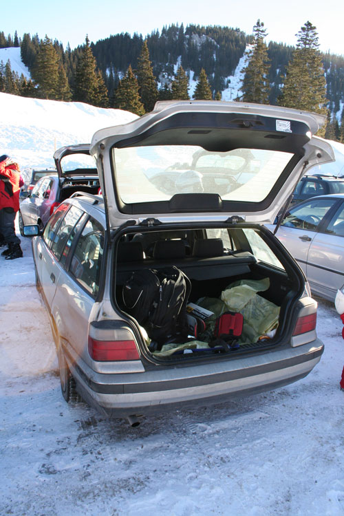 Das Auto war ziemlich voll ...