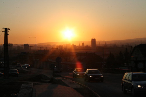 Košice at sunset
