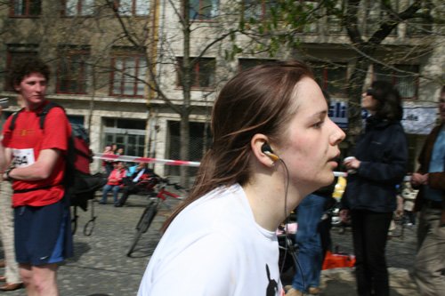 Diana at the finish line