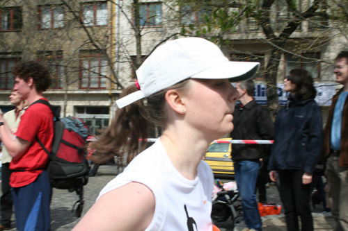 Silvia at the finish line