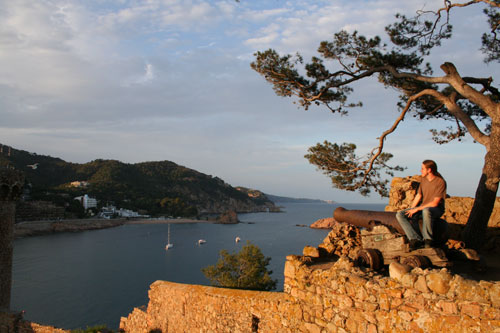 Me looking to the bay at sunset