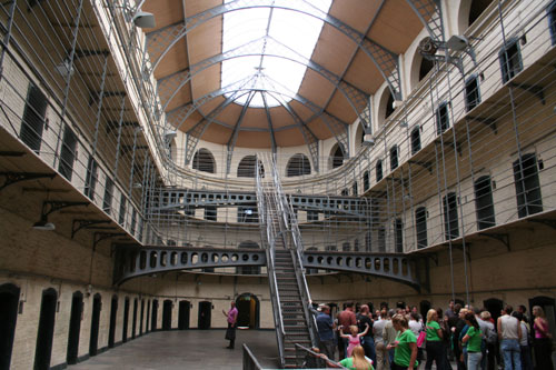 The Kilmainham Gaol Jail - Nowadays a museum. Leaders of five Irish rebellions between 1798 and 1916 were detained here.