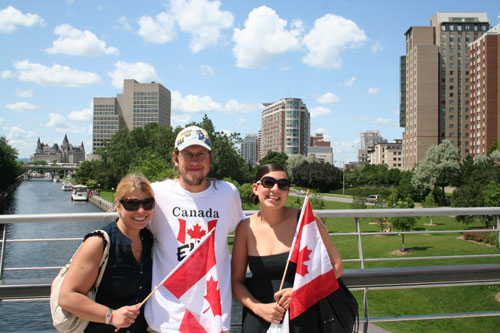 My hostess in Ottawa Deanna, me and her friend Colleen