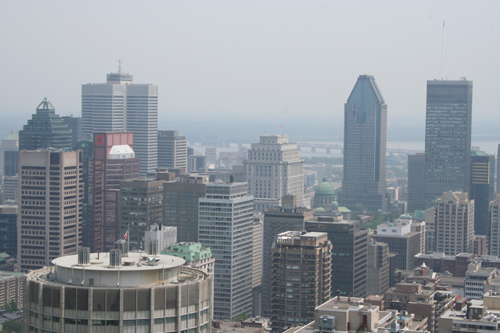 Skyline of Montreal from Mount Royal