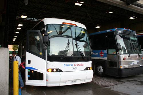 Bus depot in Toronto