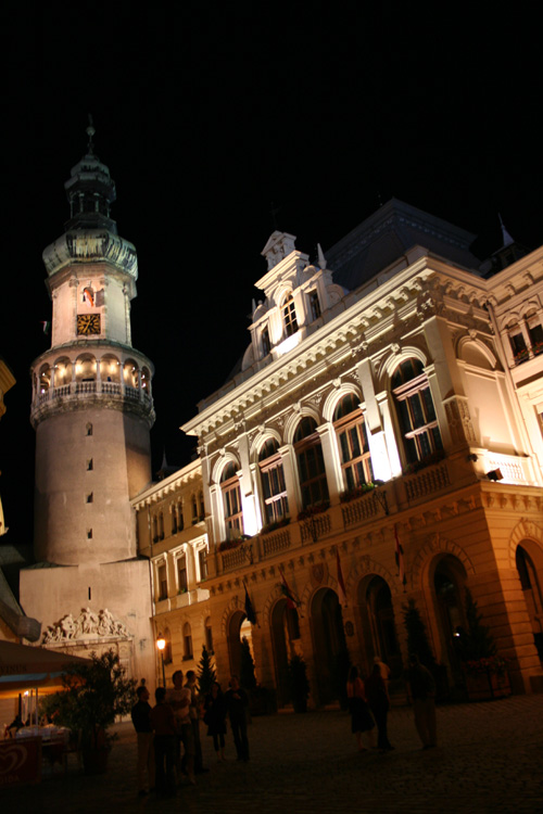 Main square at night