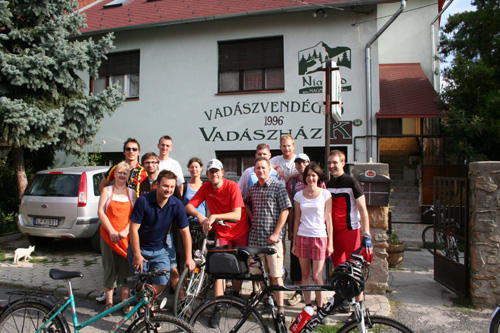 The team before the start in Sopron