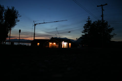 The last pub at nightfall