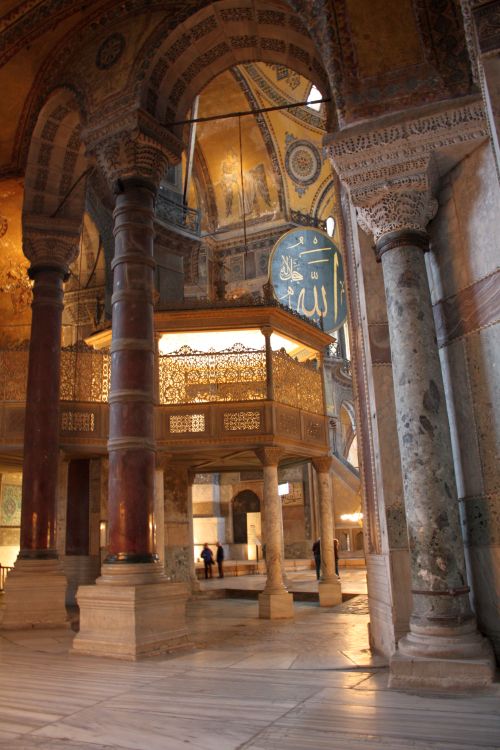 Inside the former church